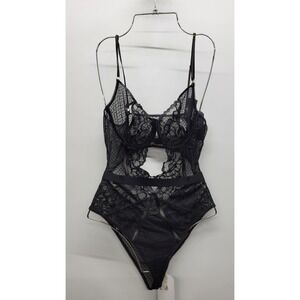 Floral & Stripe Lace Bodysuit